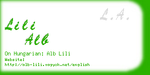 lili alb business card